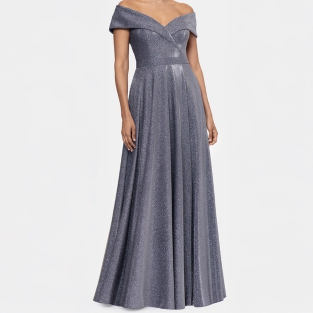 Xscape Evenings - Glitter Off‎ the Shoulder Gown